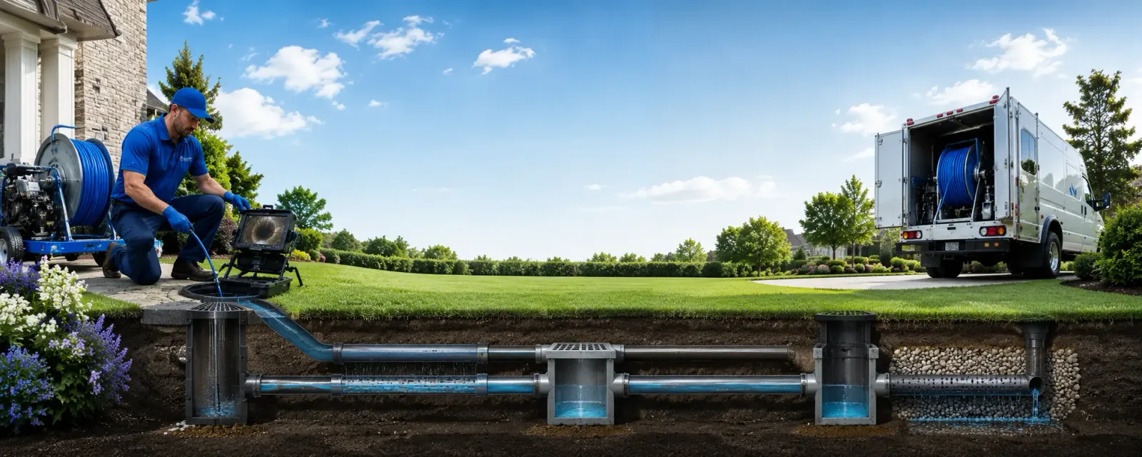 Outdoor drain cleaning information for Heidrick, KY
